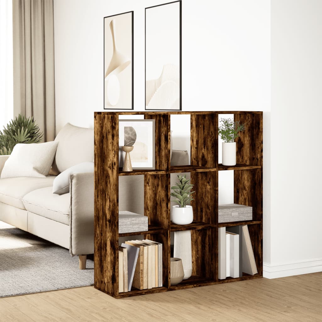 Étagère séparatrice de pièce chêne fumé 102x29x103,5 cm - XIOS