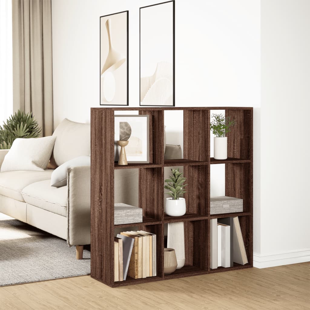 Étagère séparatrice de pièce chêne marron 102x29x103,5 cm - XIOS