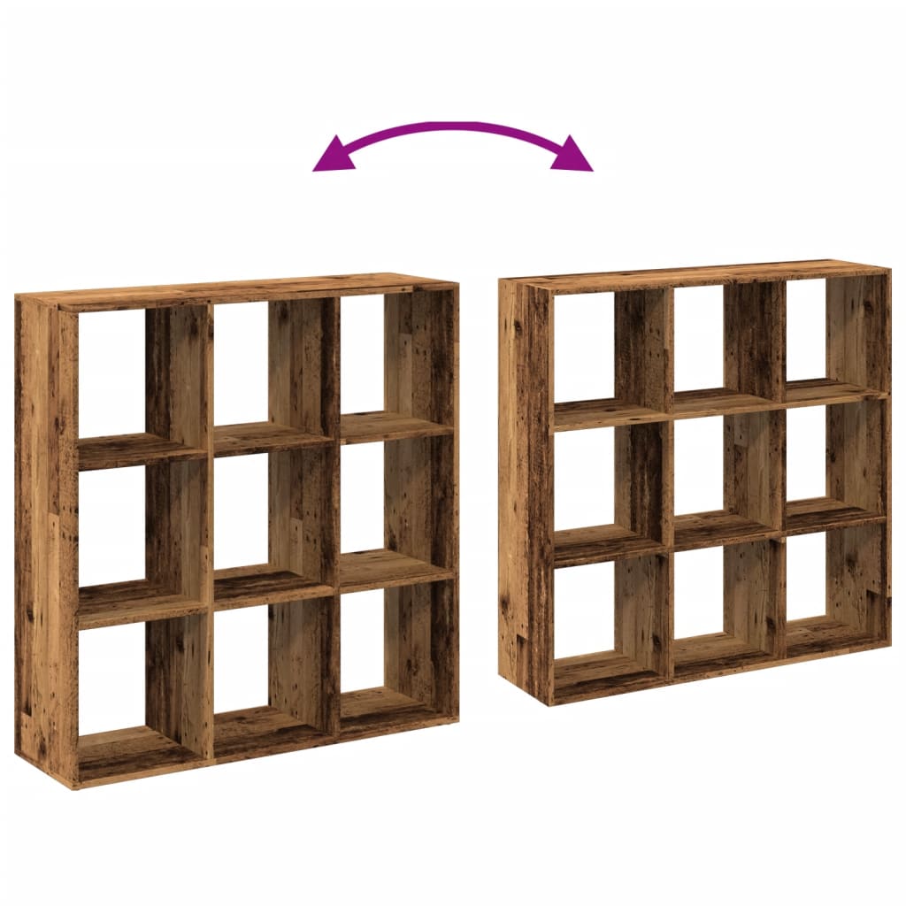 Étagère séparatrice de pièce vieux bois 102x29x103,5 cm - XIOS