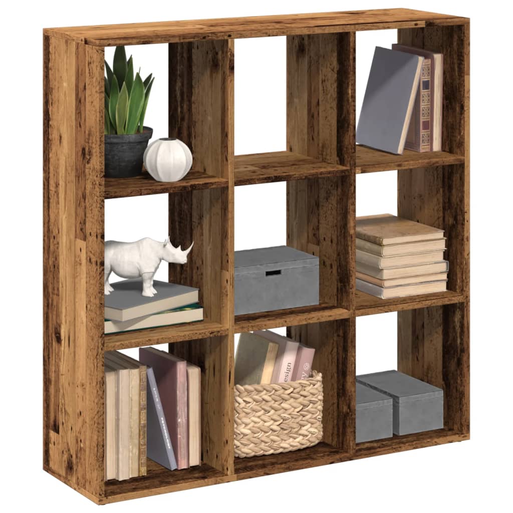Étagère séparatrice de pièce vieux bois 102x29x103,5 cm - XIOS