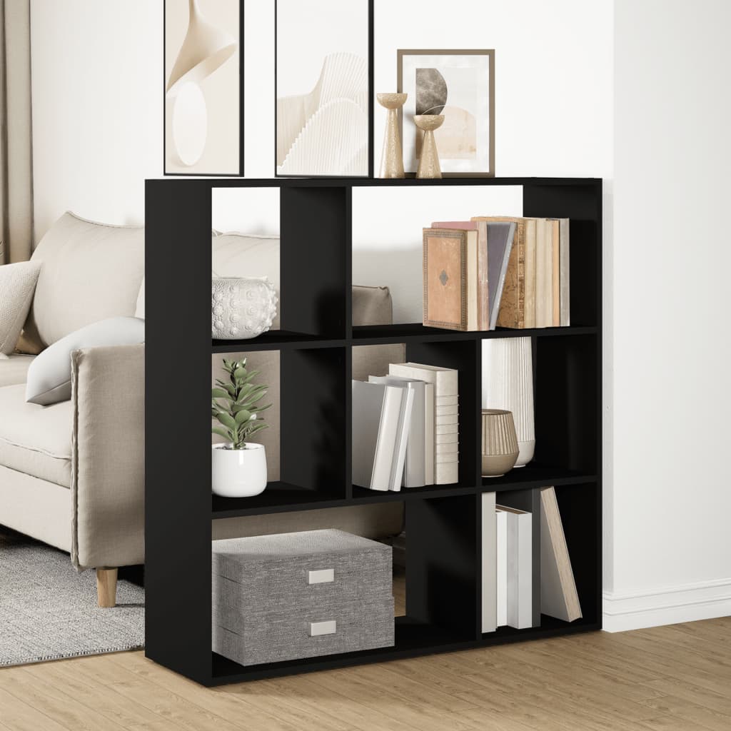 Étagère séparatrice de pièce noir 102x29x103,5 cm - XIOS
