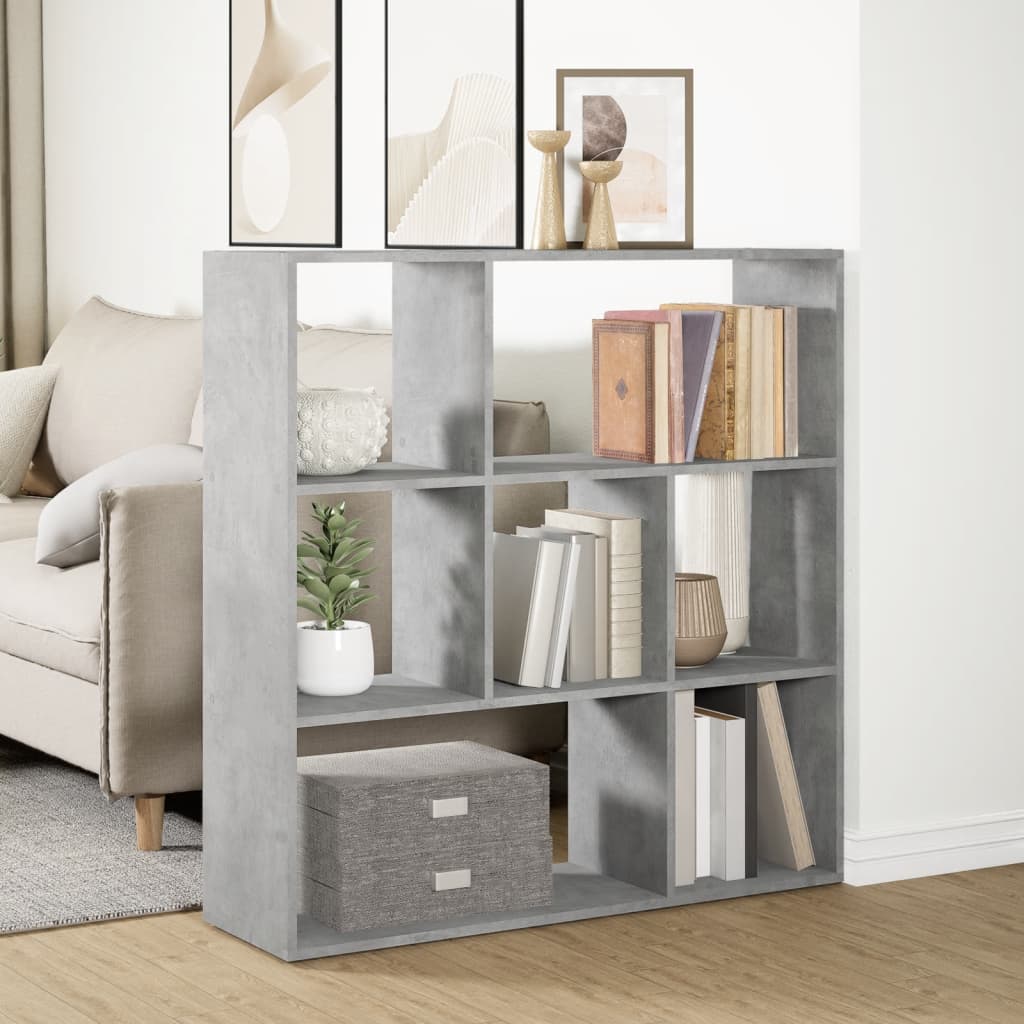 Étagère séparatrice de pièce gris béton 102x29x103,5 cm - XIOS