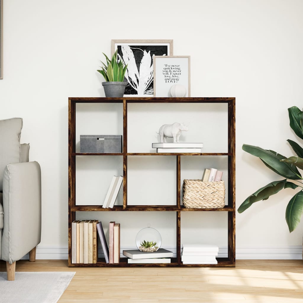 Étagère séparatrice de pièce chêne fumé 102x29x103,5 cm - XIOS