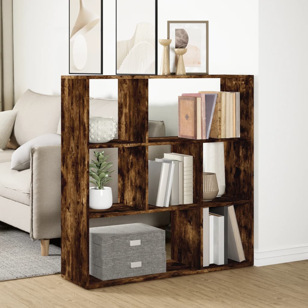 Étagère séparatrice de pièce chêne fumé 102x29x103,5 cm - XIOS