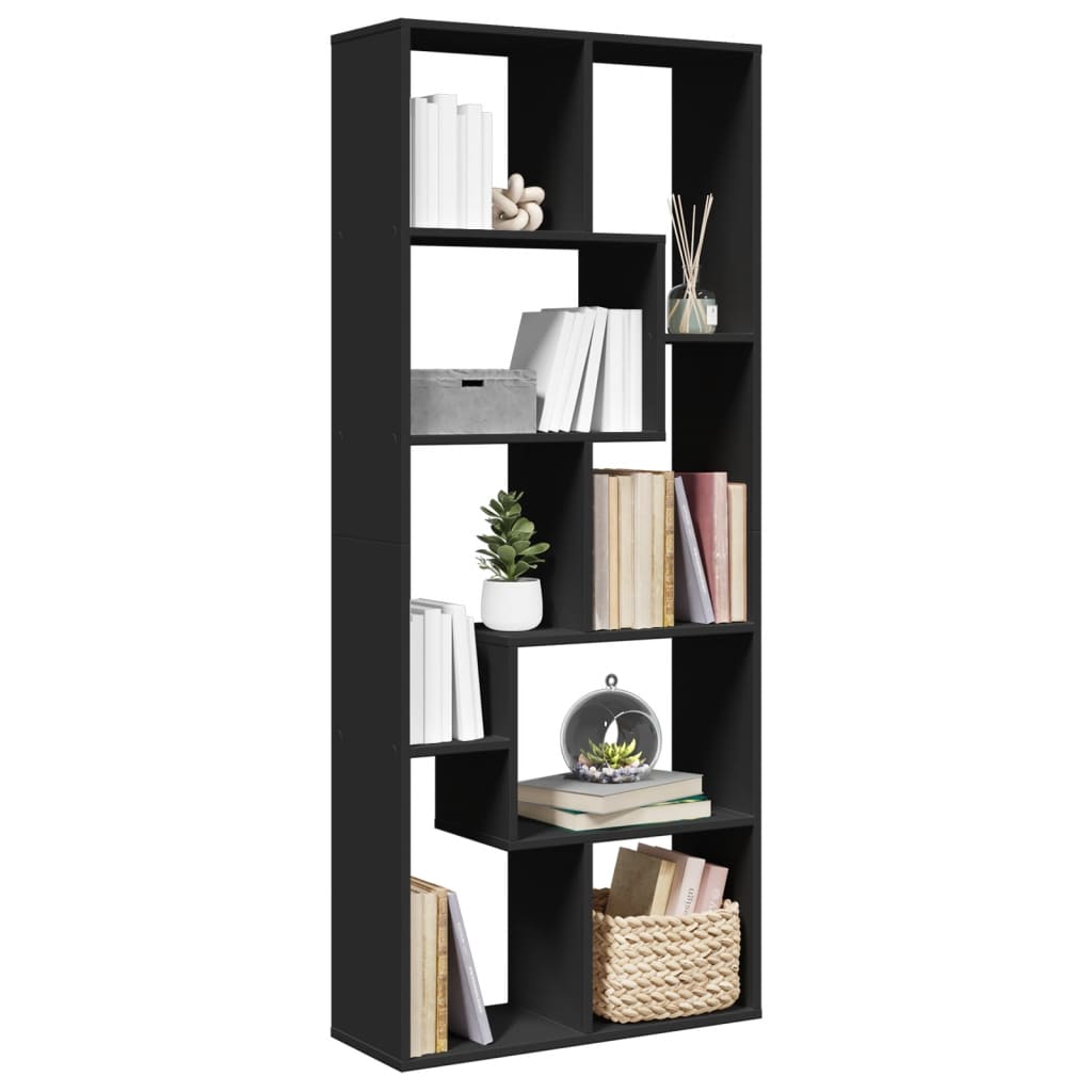 Étagère séparatrice de pièce noir 67x25x161,5 cm - XIOS
