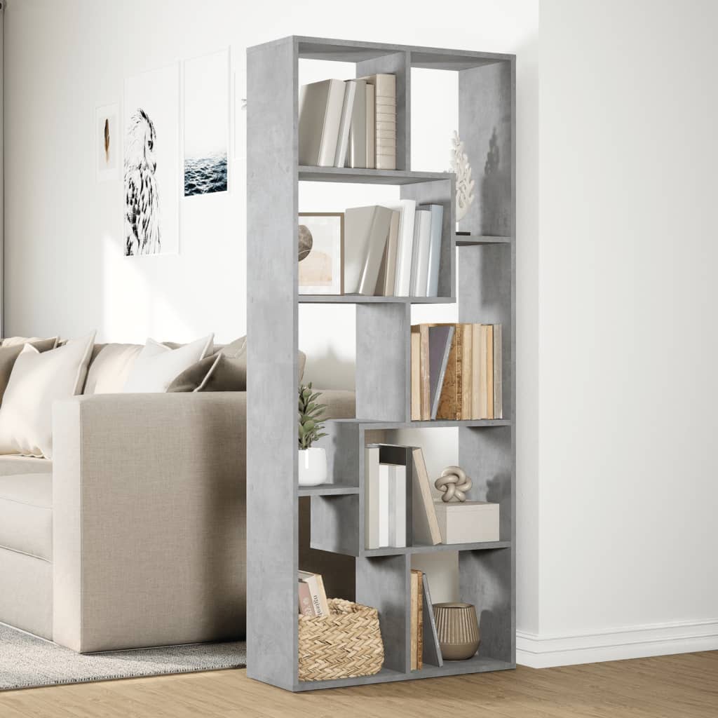 Étagère séparatrice de pièce gris béton 67x25x161,5 cm - XIOS