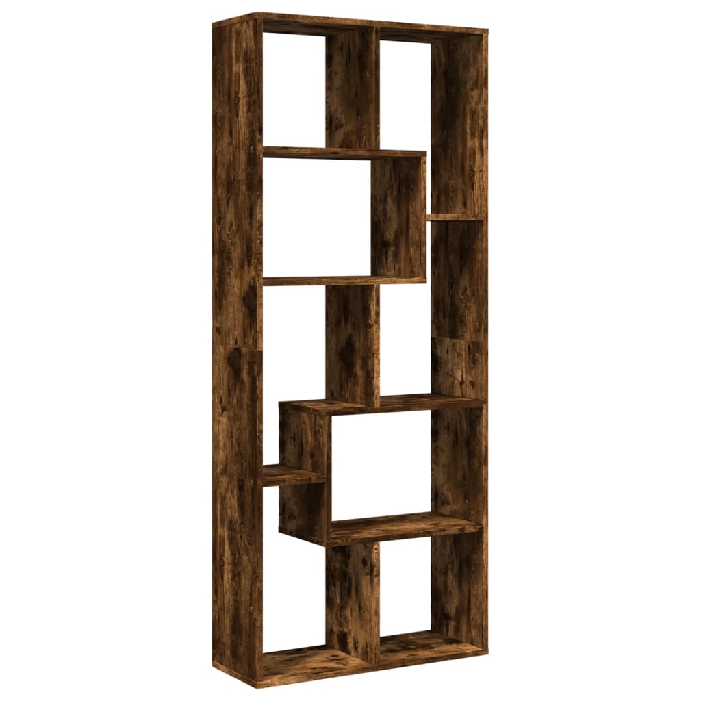 Étagère séparatrice de pièce chêne fumé 67x25x161,5 cm - XIOS