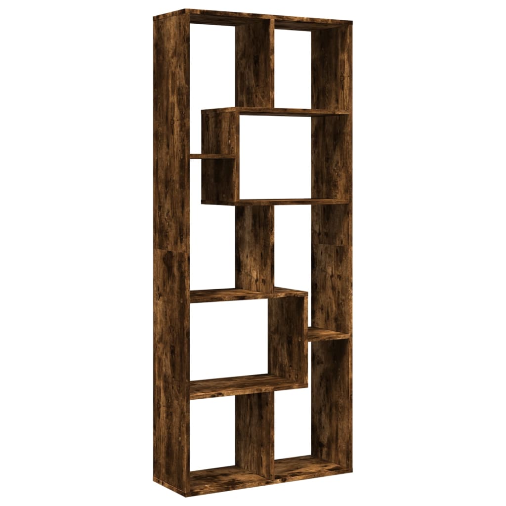 Étagère séparatrice de pièce chêne fumé 67x25x161,5 cm - XIOS