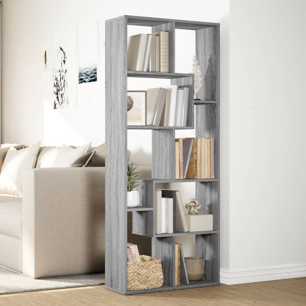 Étagère séparatrice de pièce sonoma gris 67x25x161,5 cm - XIOS