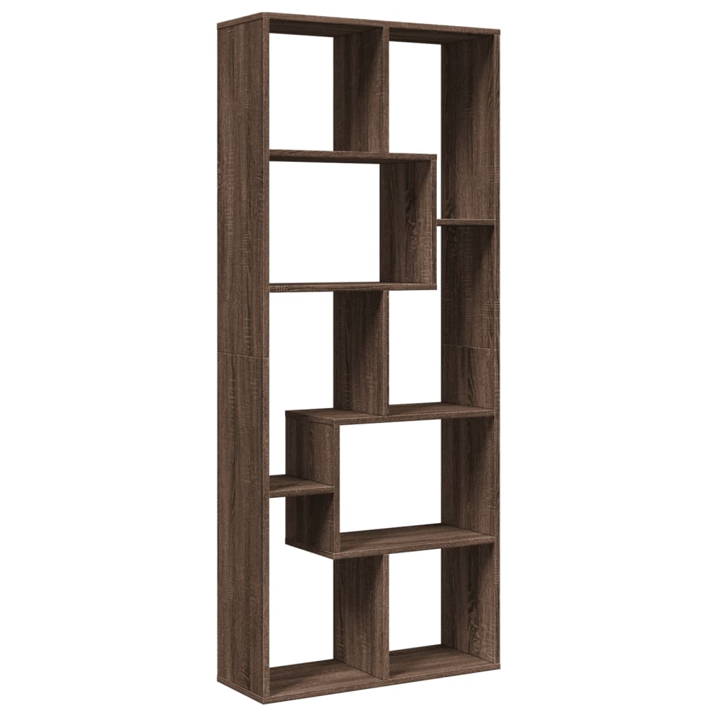 Étagère séparatrice de pièce chêne marron 67x25x161,5 cm - XIOS