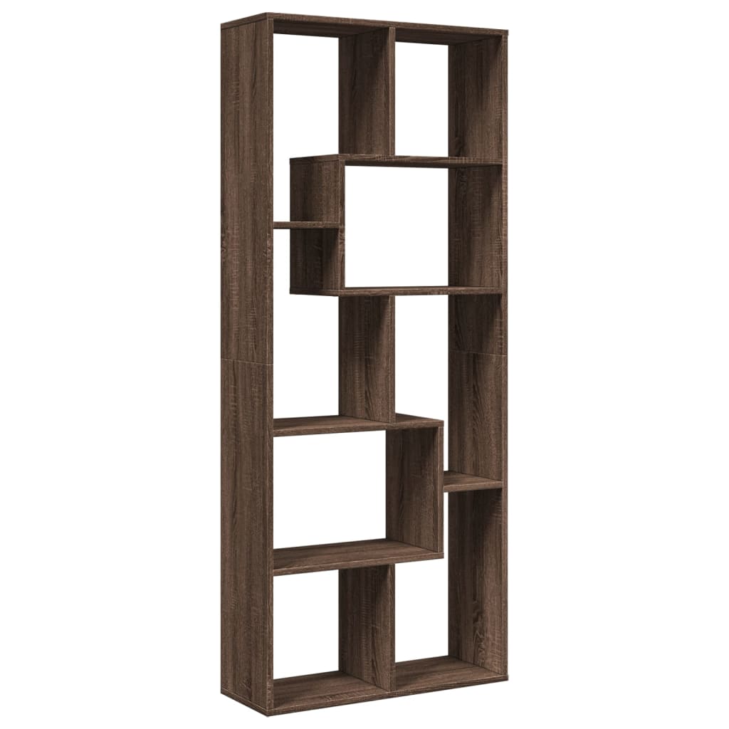 Étagère séparatrice de pièce chêne marron 67x25x161,5 cm - XIOS