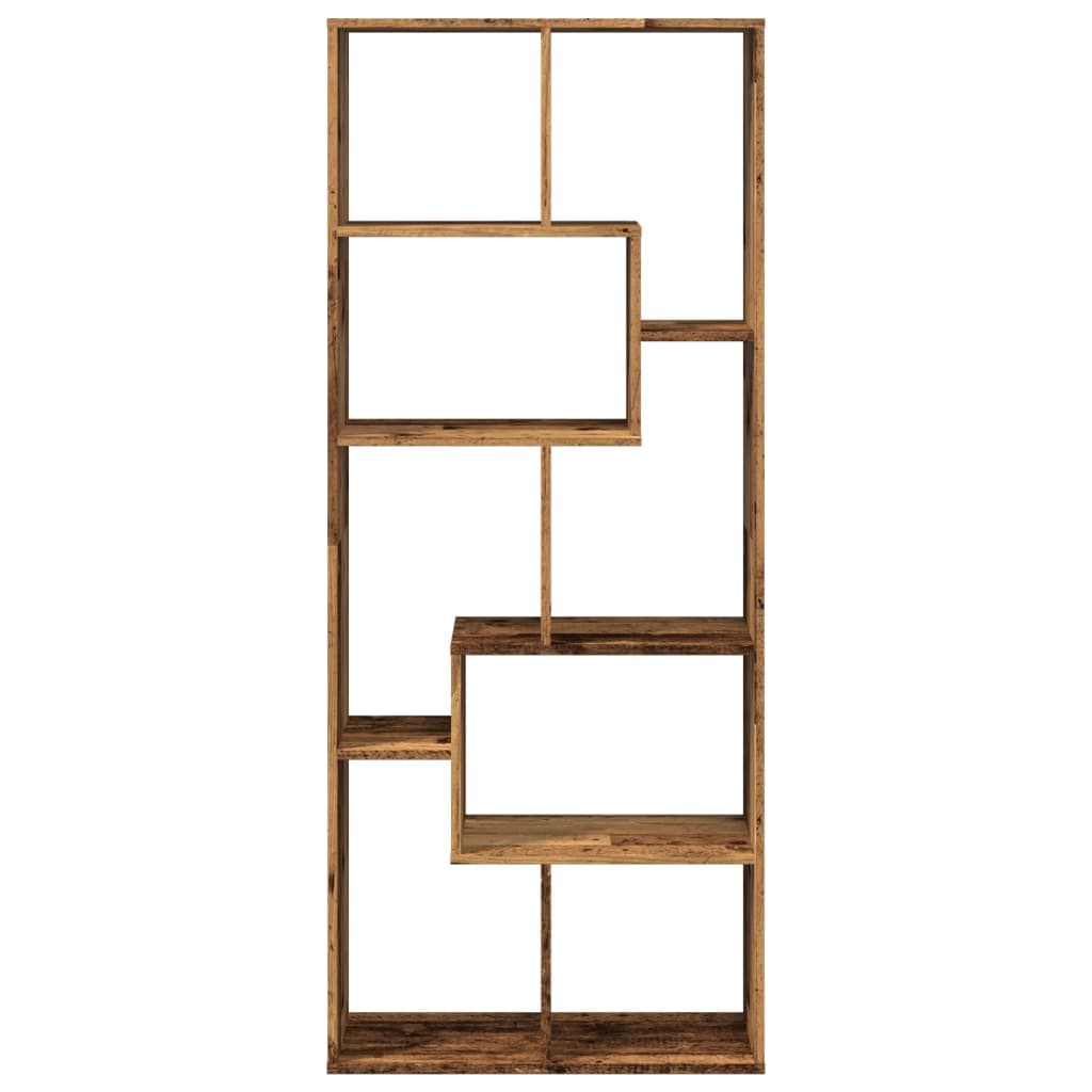 Étagère séparatrice de pièce vieux bois 67x25x161,5 cm - XIOS
