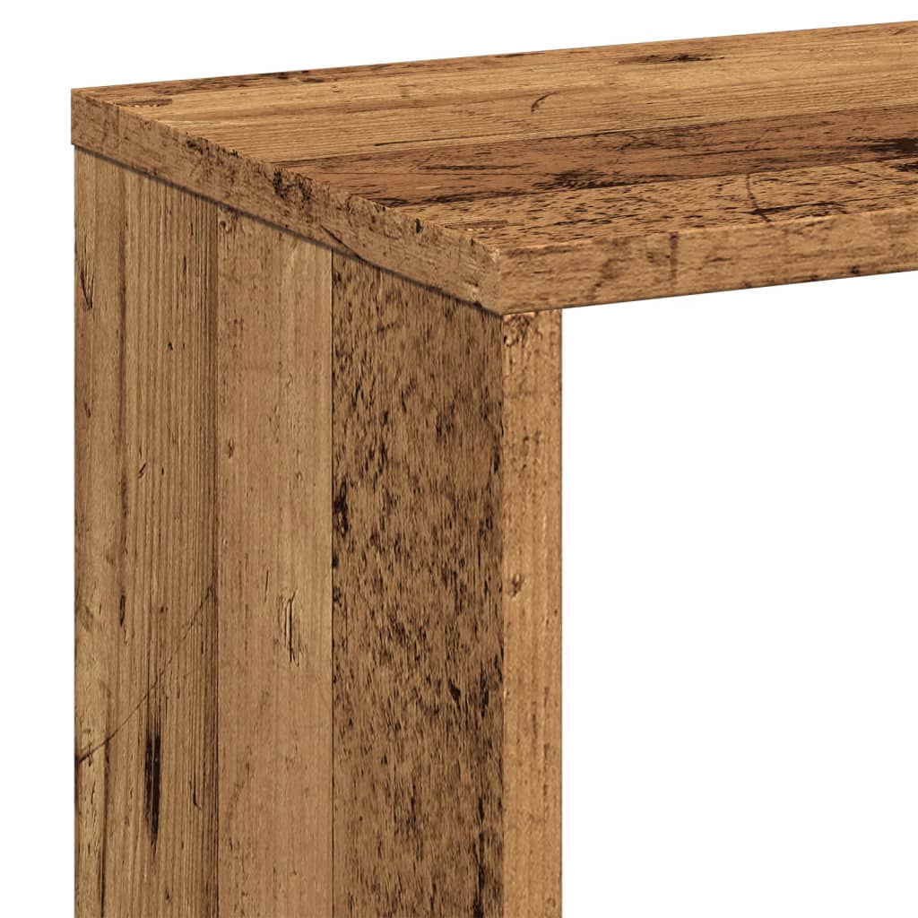 Étagère séparatrice de pièce vieux bois 67x25x161,5 cm - XIOS