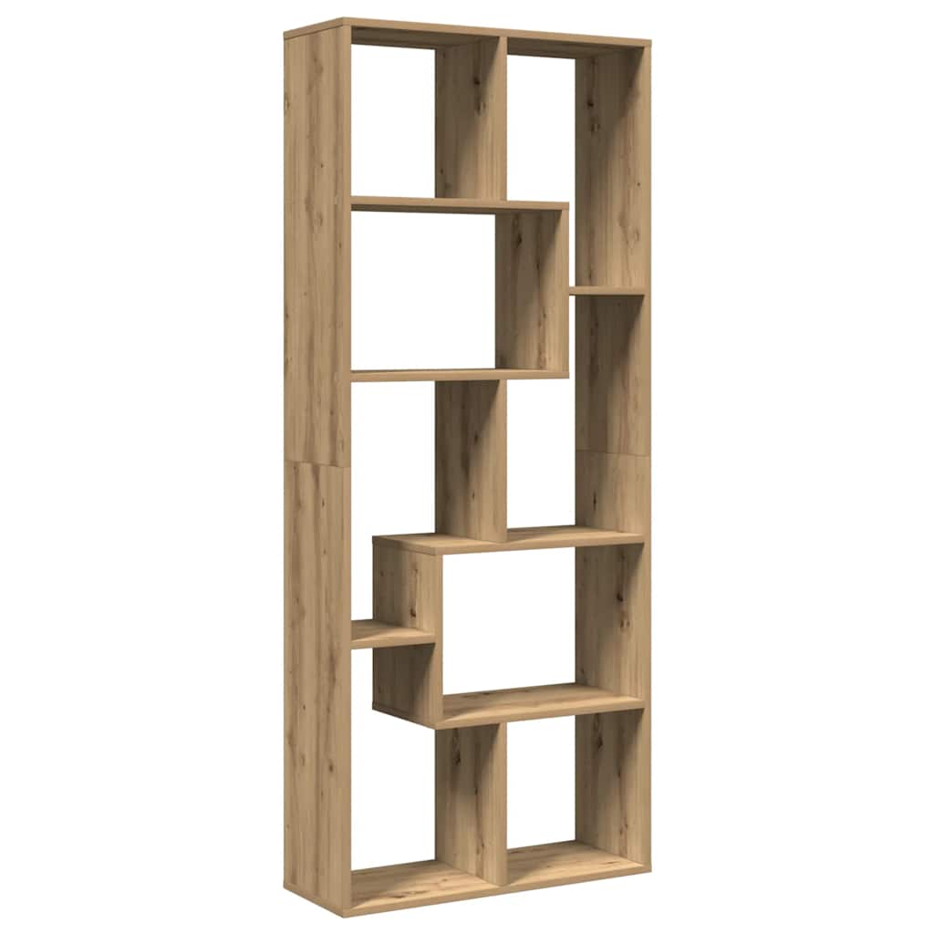 Étagère séparatrice de pièce chêne artisanal 67x25x161,5 cm - XIOS