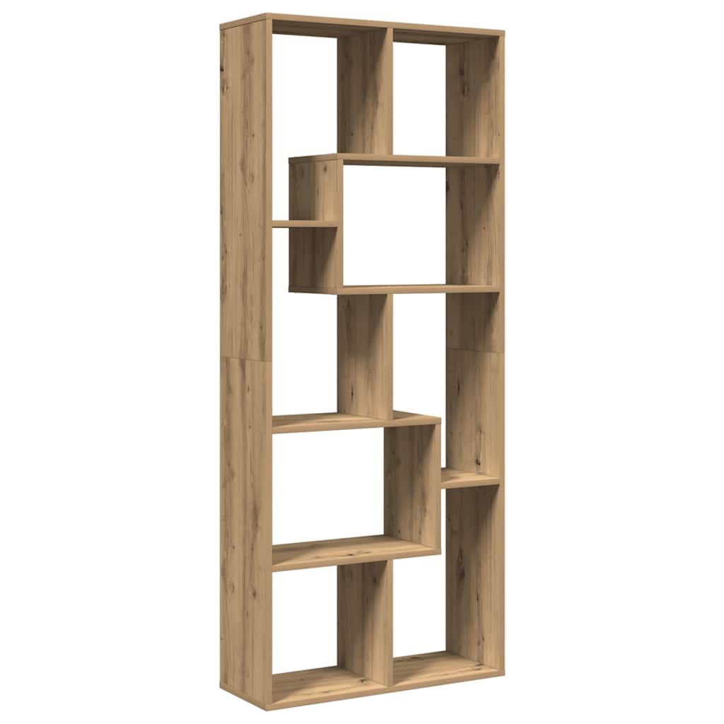 Étagère séparatrice de pièce chêne artisanal 67x25x161,5 cm - XIOS