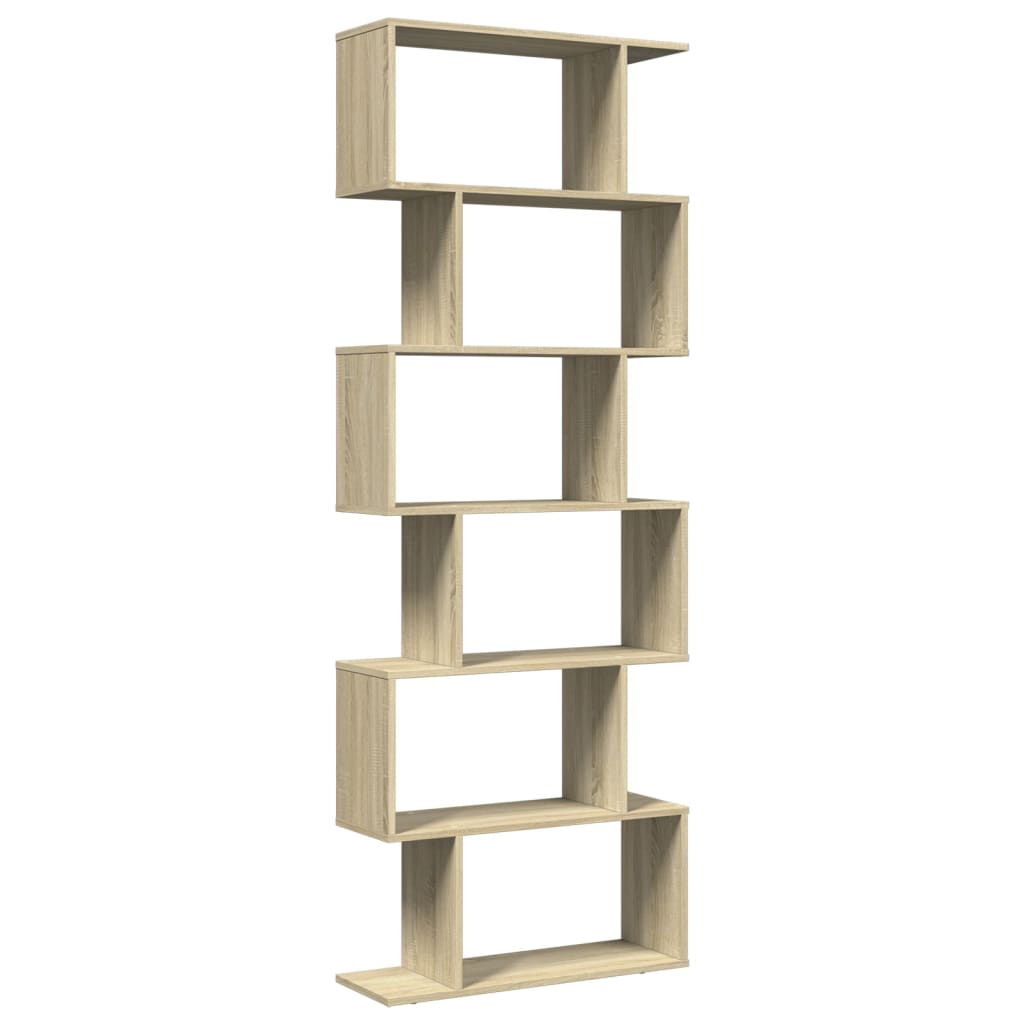 Étagère séparatrice de pièce 6 niveaux chêne sonoma 70x24x193cm - XIOS