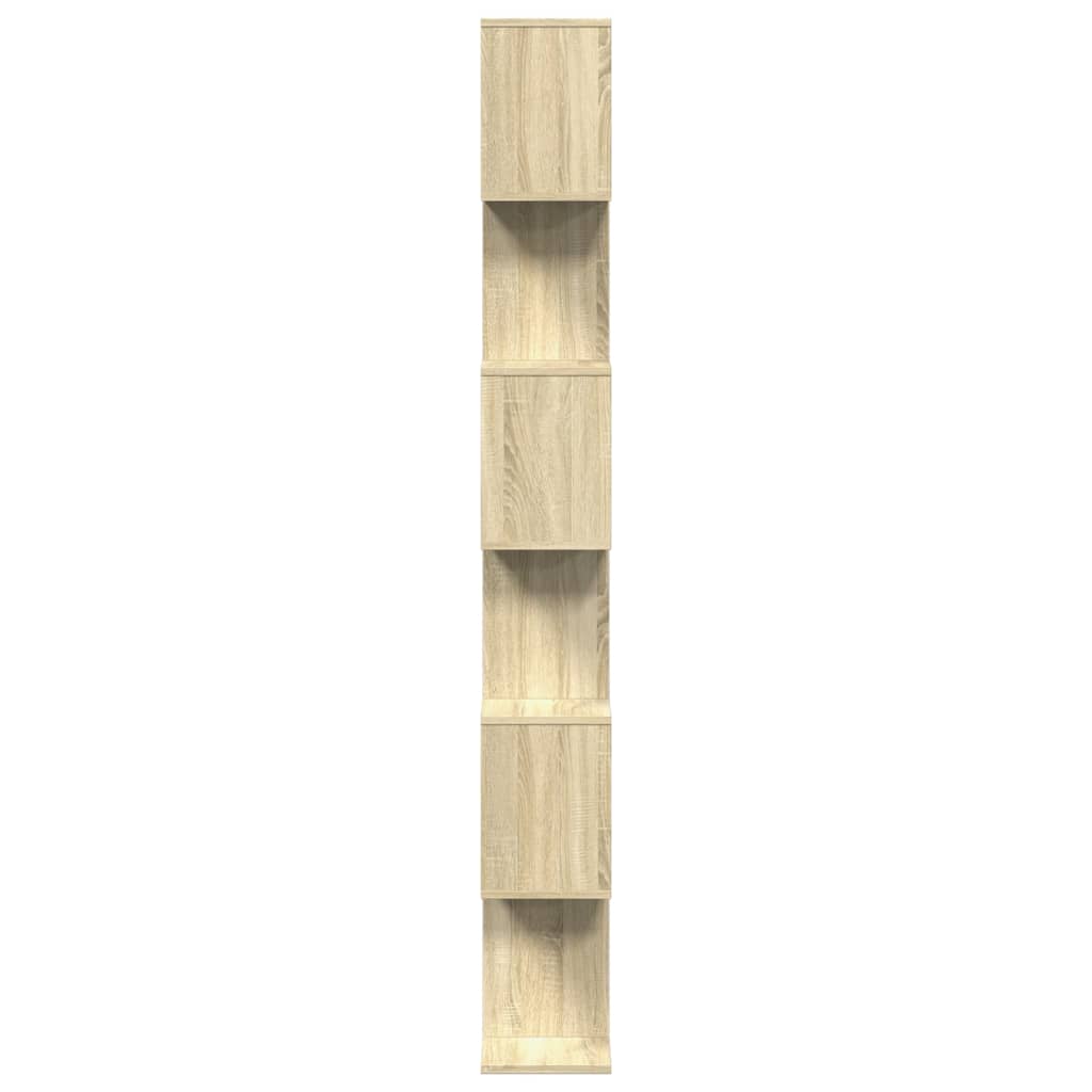 Étagère séparatrice de pièce 6 niveaux chêne sonoma 70x24x193cm - XIOS
