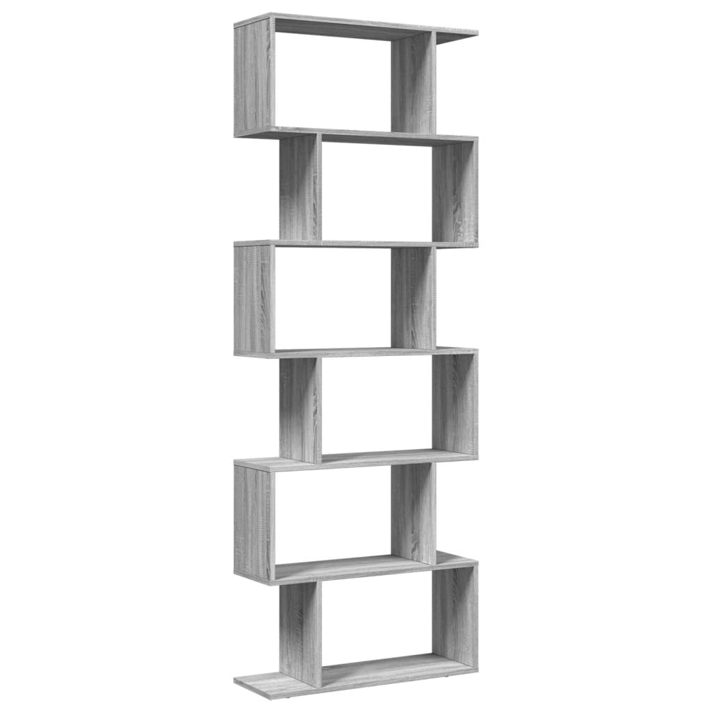Étagère séparatrice de pièce 6 niveaux sonoma gris 70x24x193 cm - XIOS