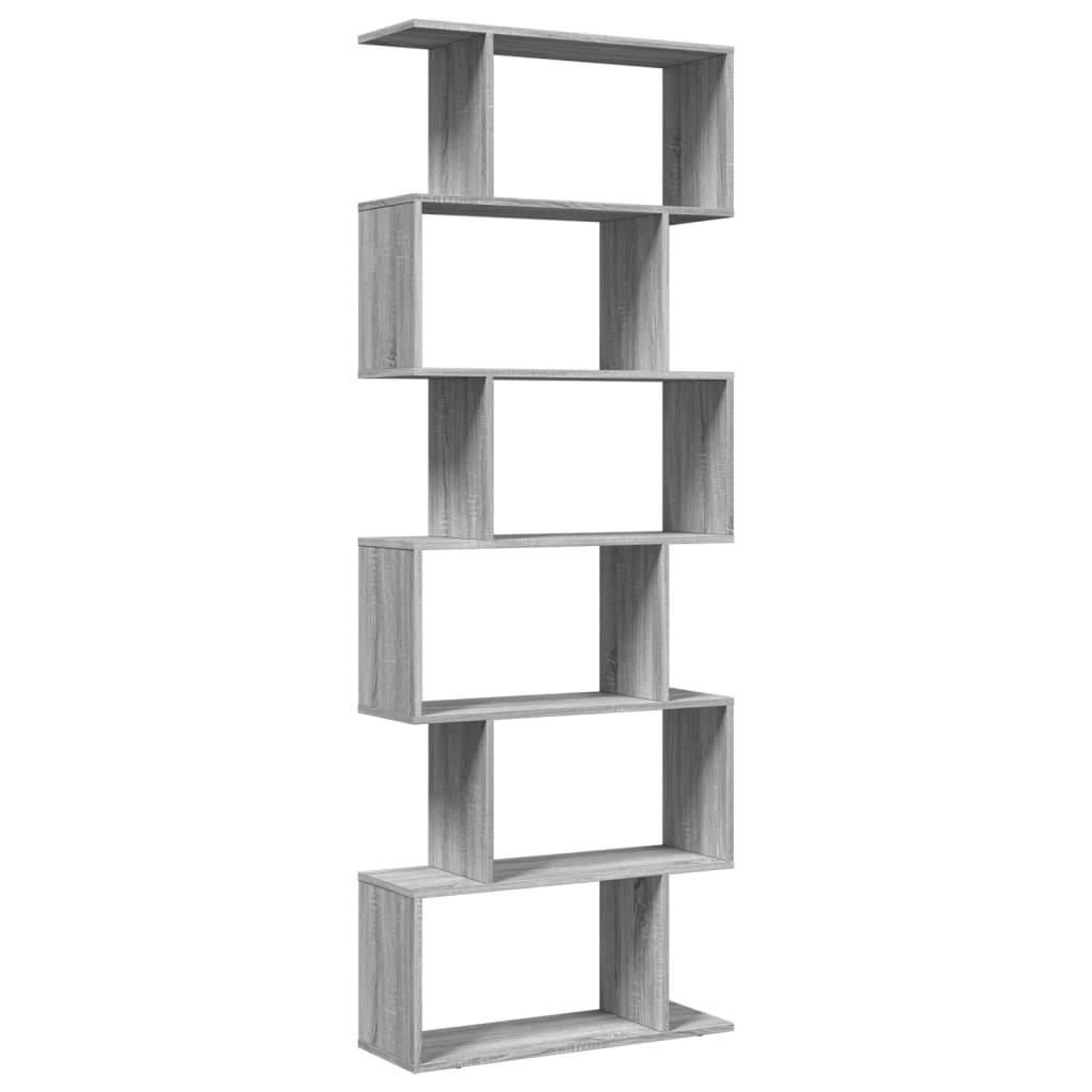 Étagère séparatrice de pièce 6 niveaux sonoma gris 70x24x193 cm - XIOS
