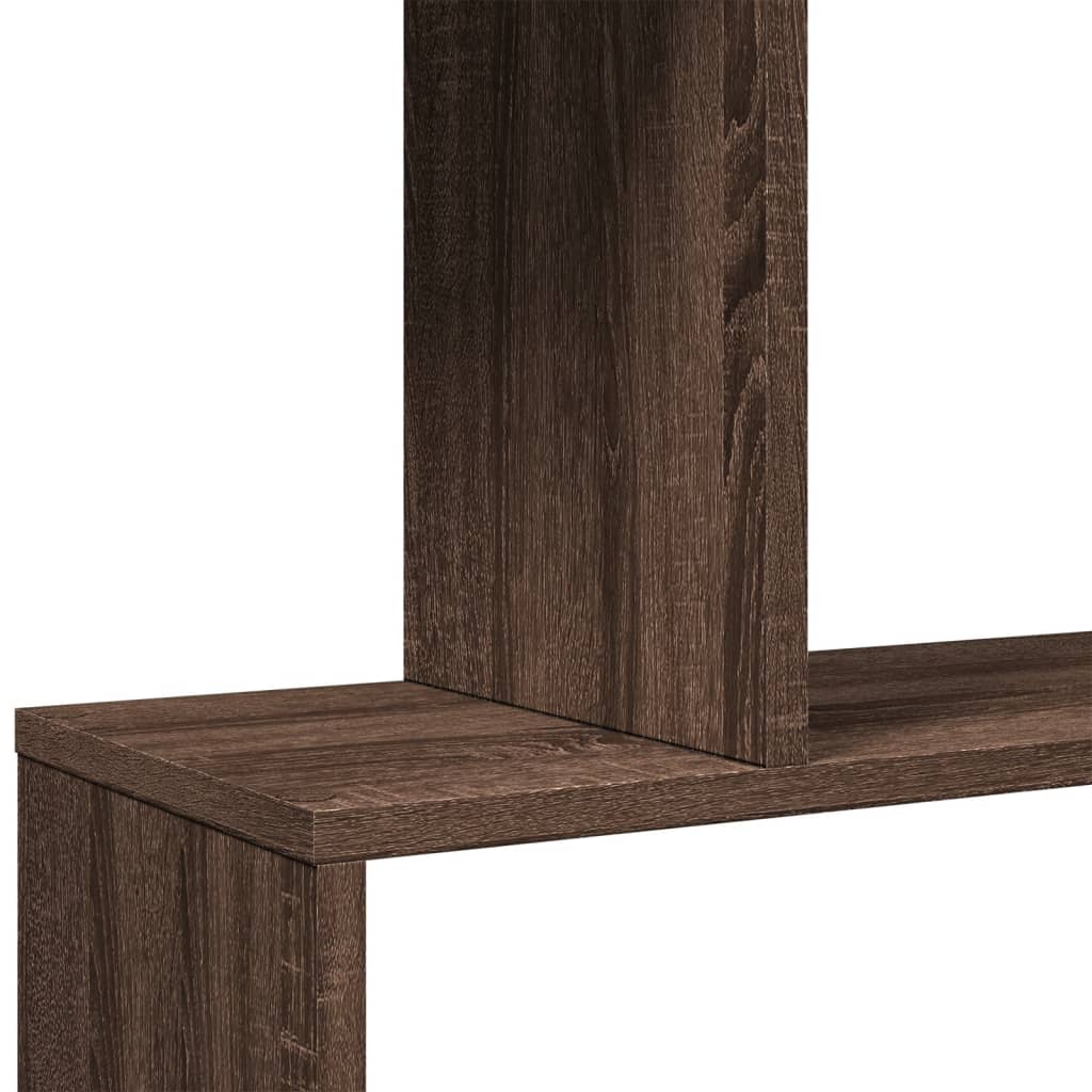 Étagère séparatrice de pièce 6 niveaux chêne marron 70x24x193cm - XIOS