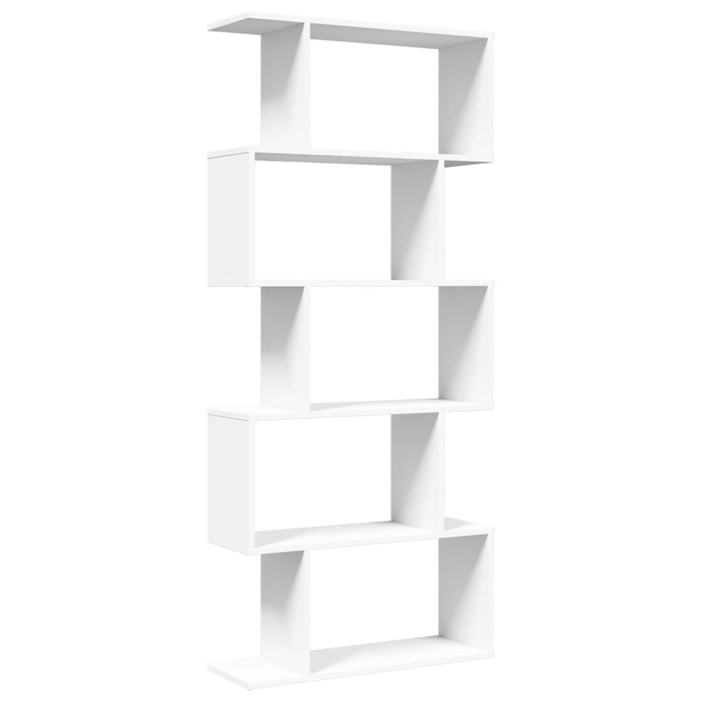 Étagère séparatrice de pièce à 5 niveaux blanc 70x24x161 cm - XIOS