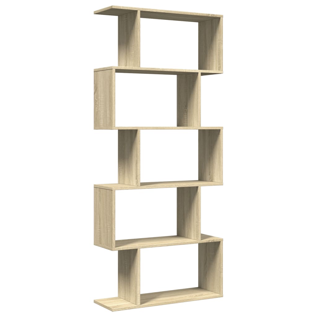 Étagère séparatrice de pièce 5 niveaux chêne sonoma 70x24x161cm - XIOS