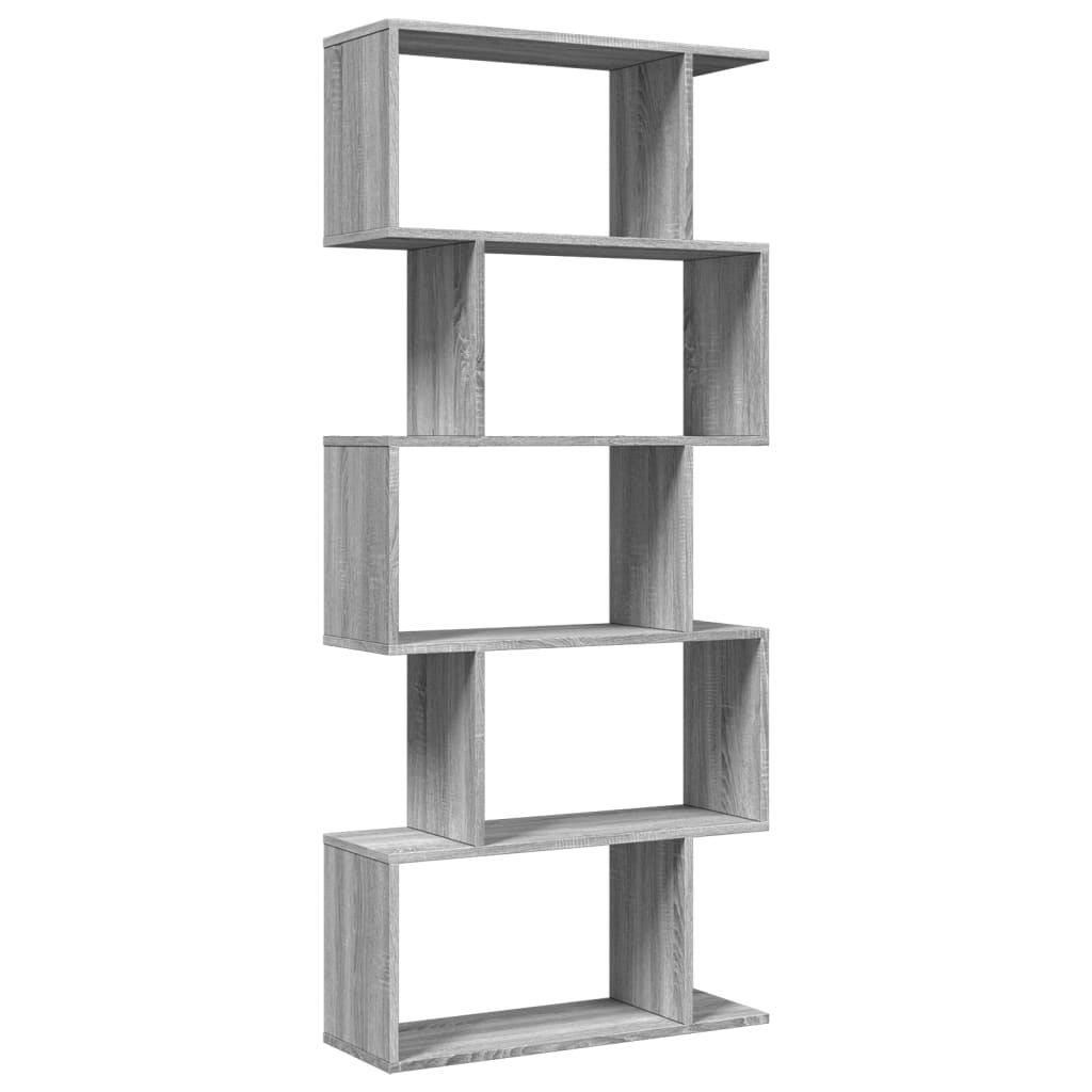 Étagère séparatrice de pièce 5 niveaux sonoma gris 70x24x161 cm - XIOS