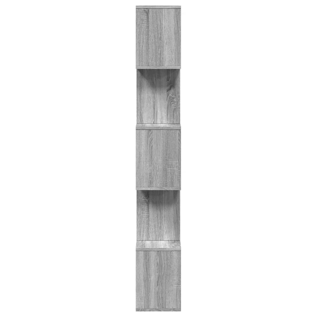 Étagère séparatrice de pièce 5 niveaux sonoma gris 70x24x161 cm - XIOS