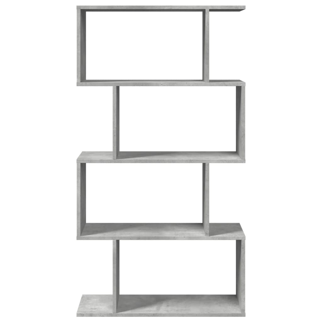 Étagère séparatrice de pièce à 4 niveaux gris béton 70x24x129cm - XIOS