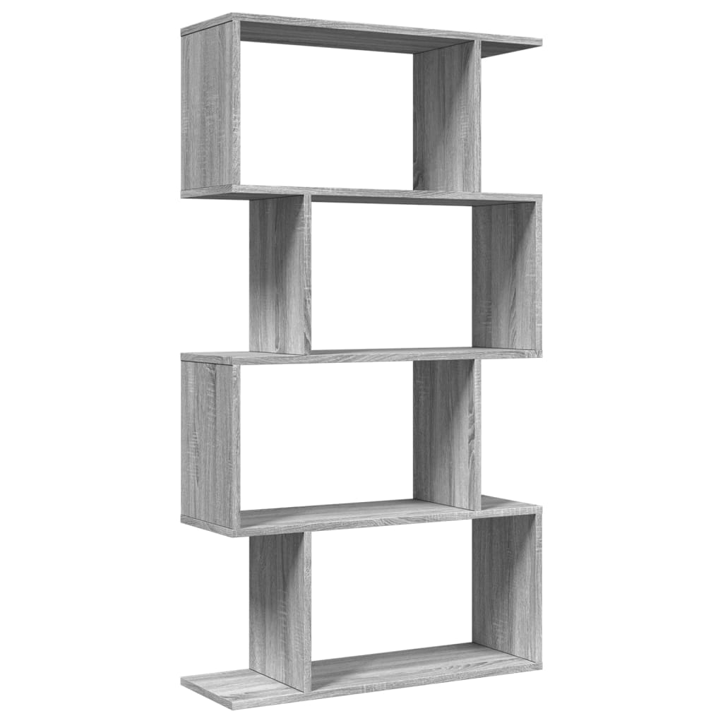 Étagère séparatrice de pièce 4 niveaux sonoma gris 70x24x129 cm - XIOS