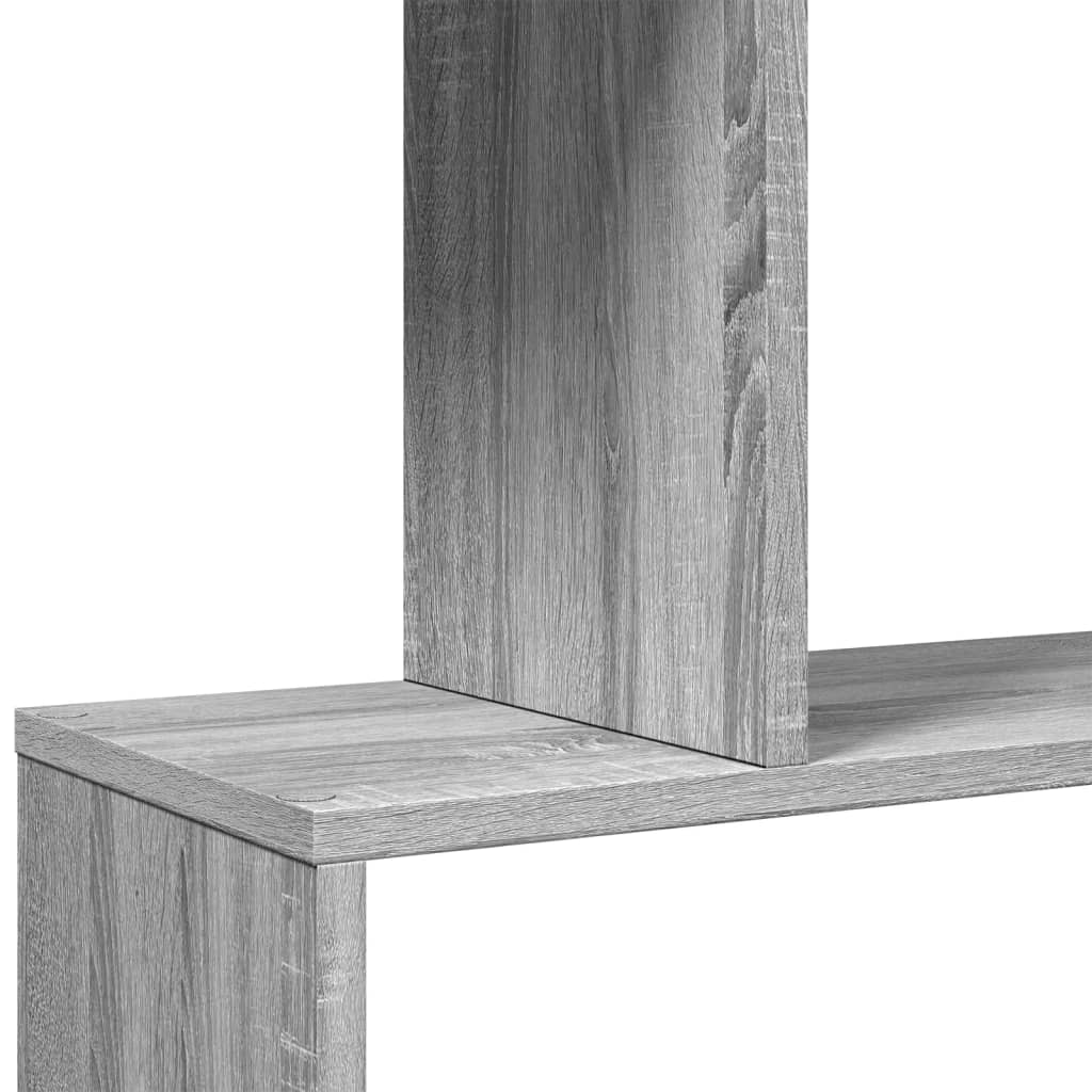 Étagère séparatrice de pièce 4 niveaux sonoma gris 70x24x129 cm - XIOS