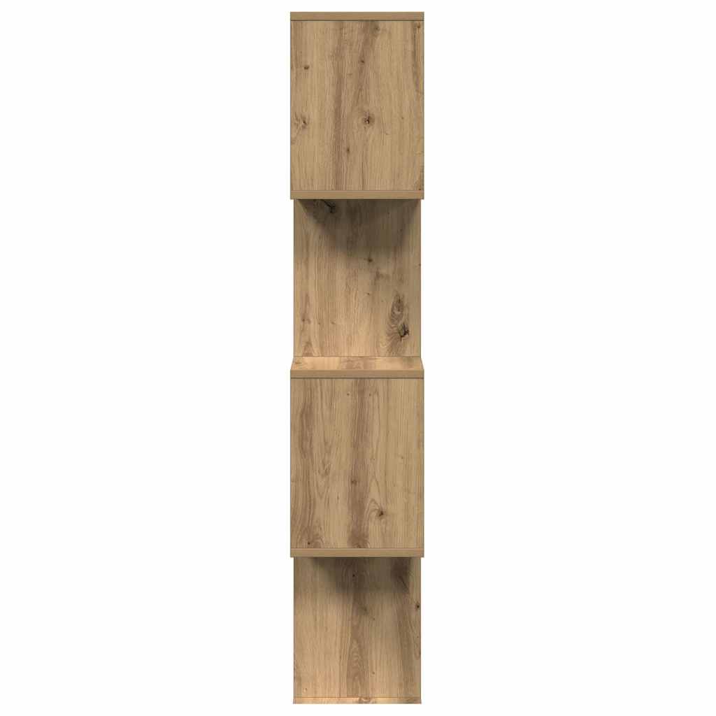 Étagère séparatrice de pièce à 4 niveaux chêne artisanal - XIOS
