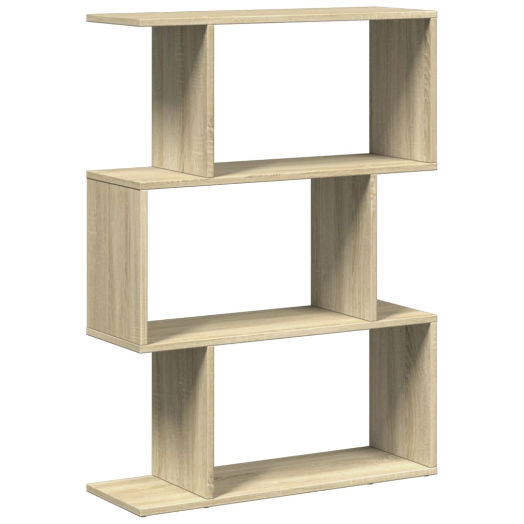 Étagère séparatrice de pièce 3 niveaux chêne sonoma 70x24x97 cm - XIOS