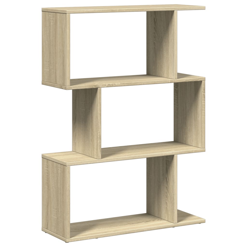 Étagère séparatrice de pièce 3 niveaux chêne sonoma 70x24x97 cm - XIOS