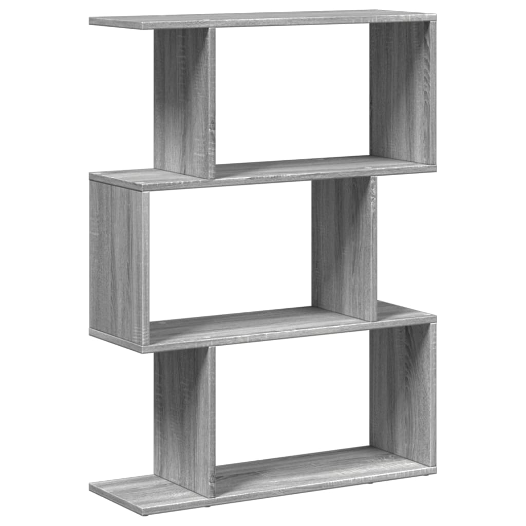 Étagère séparatrice de pièce à 3 niveaux sonoma gris 70x24x97cm - XIOS