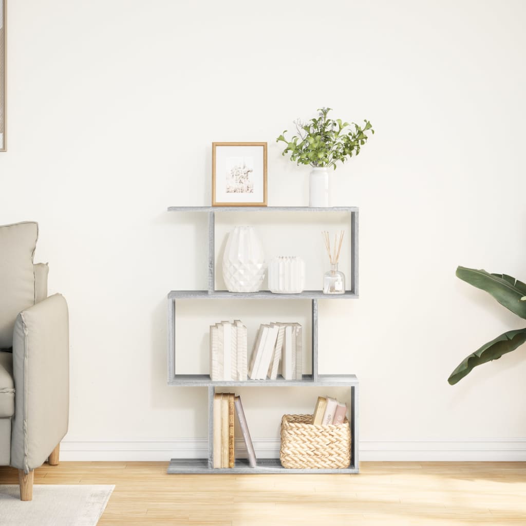Étagère séparatrice de pièce à 3 niveaux sonoma gris 70x24x97cm - XIOS
