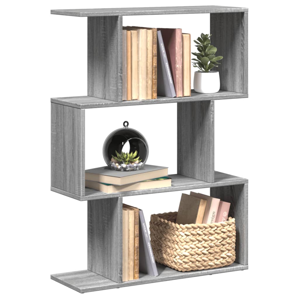Étagère séparatrice de pièce à 3 niveaux sonoma gris 70x24x97cm - XIOS