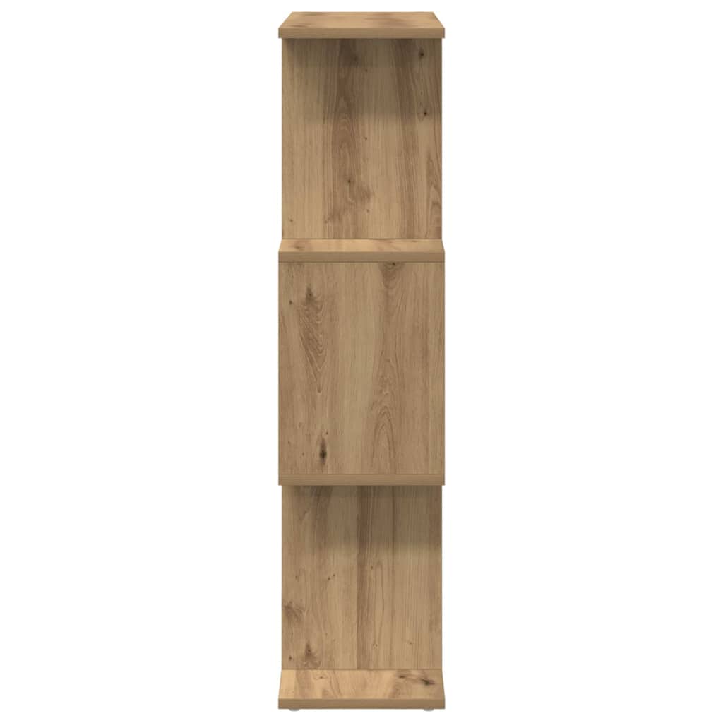 Étagère séparatrice de pièce à 3 niveaux chêne artisanal - XIOS