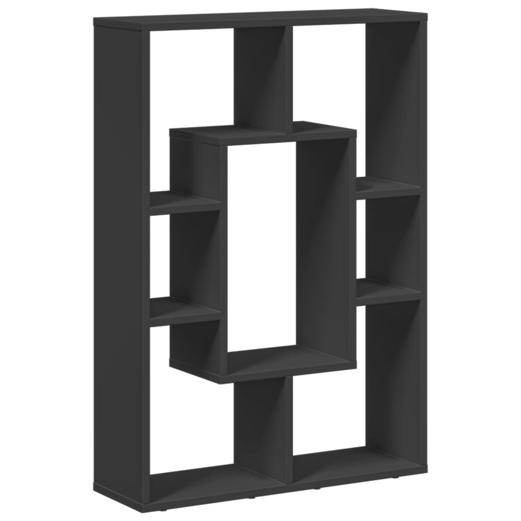Bibliothèque noir 63x20x90 cm bois d'ingénierie - XIOS