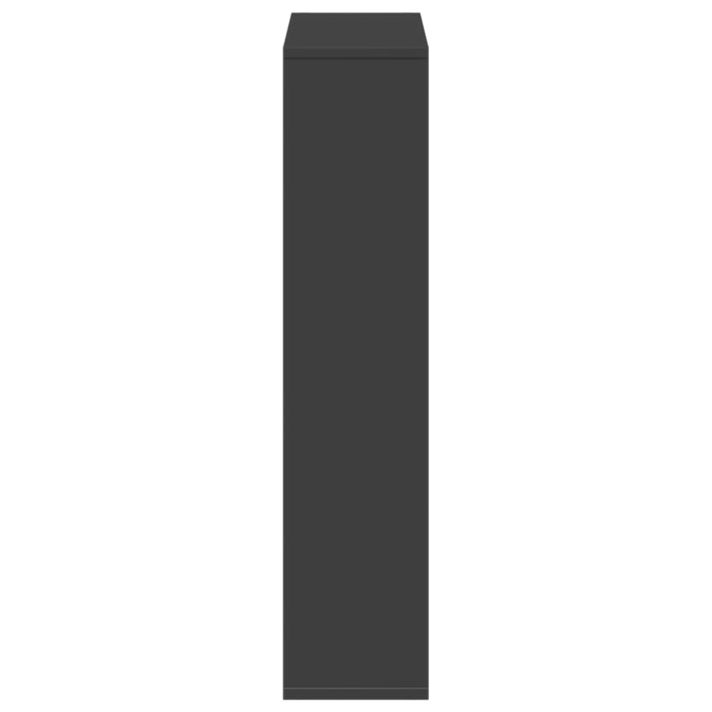 Bibliothèque noir 63x20x90 cm bois d'ingénierie - XIOS
