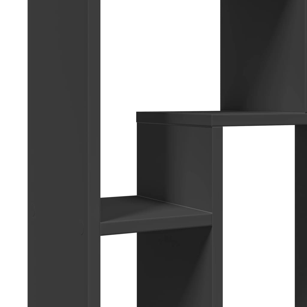 Bibliothèque noir 63x20x90 cm bois d'ingénierie - XIOS