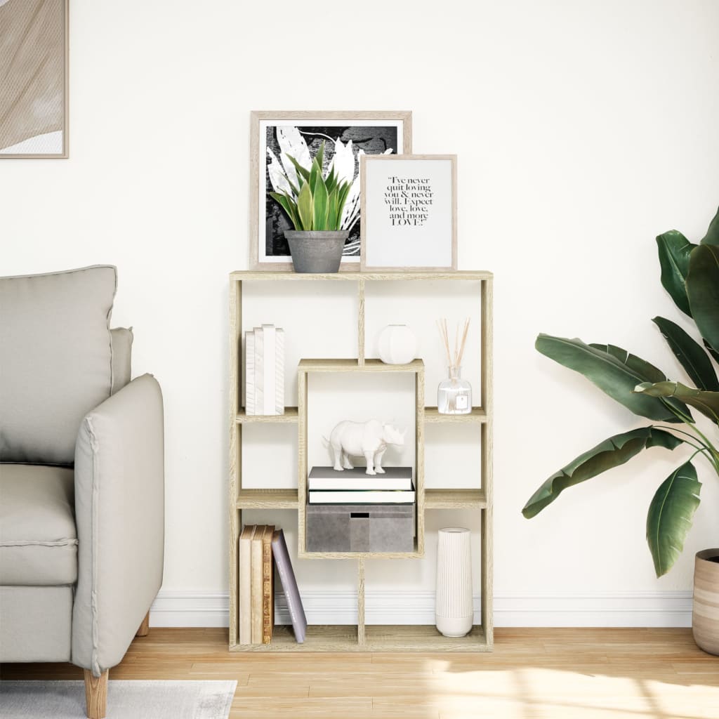 Bibliothèque chêne sonoma 63x20x90 cm bois d'ingénierie - XIOS