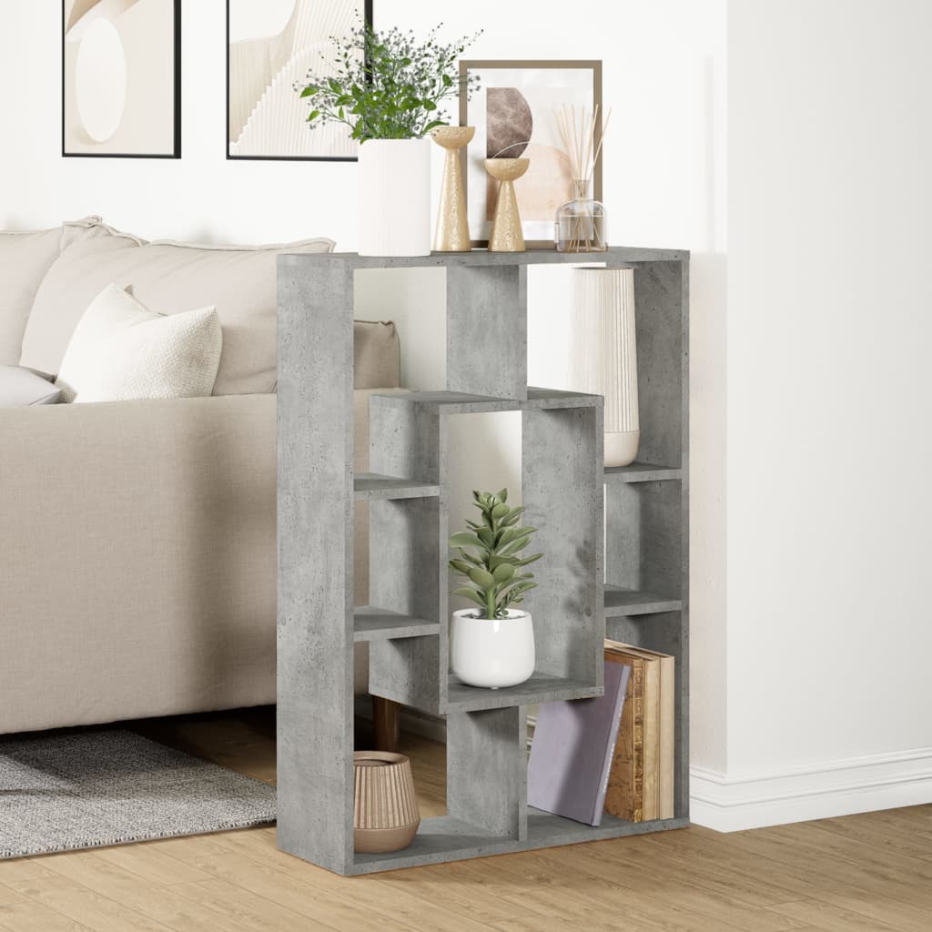 Bibliothèque gris béton 63x20x90 cm bois d'ingénierie - XIOS