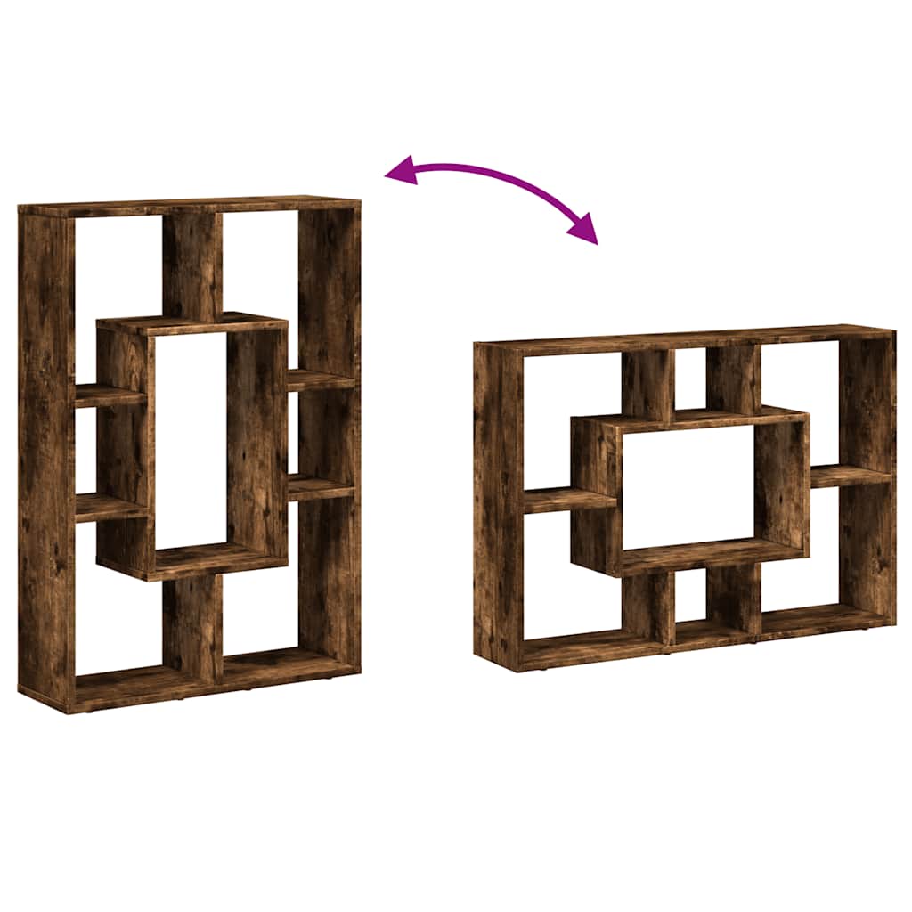 Bibliothèque chêne fumé 63x20x90 cm bois d'ingénierie - XIOS