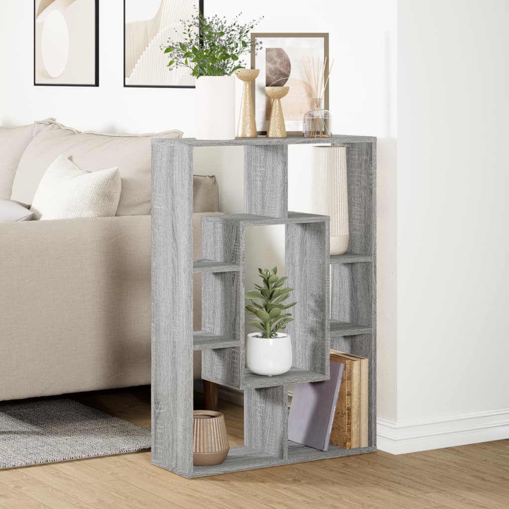 Bibliothèque sonoma gris 63x20x90 cm bois d'ingénierie - XIOS