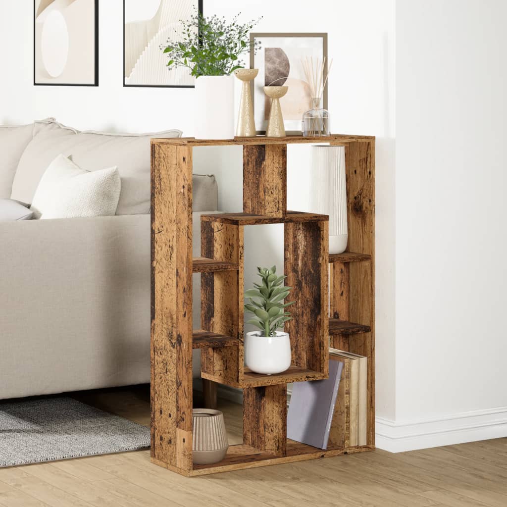 Bibliothèque vieux bois 63x20x90 cm bois d'ingénierie - XIOS