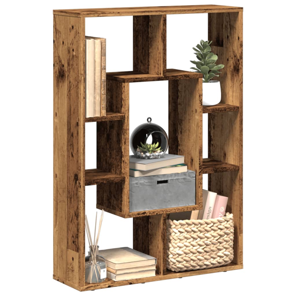 Bibliothèque vieux bois 63x20x90 cm bois d'ingénierie - XIOS