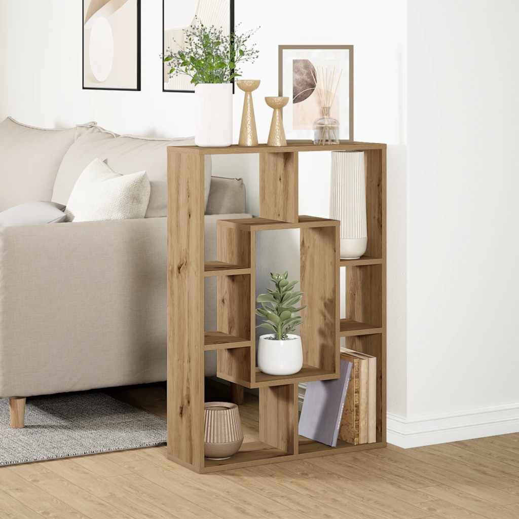Bibliothèque chêne artisanal 63x20x90 cm bois d'ingénierie - XIOS