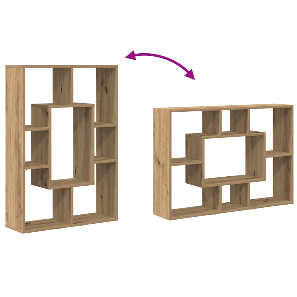 Bibliothèque chêne artisanal 63x20x90 cm bois d'ingénierie - XIOS