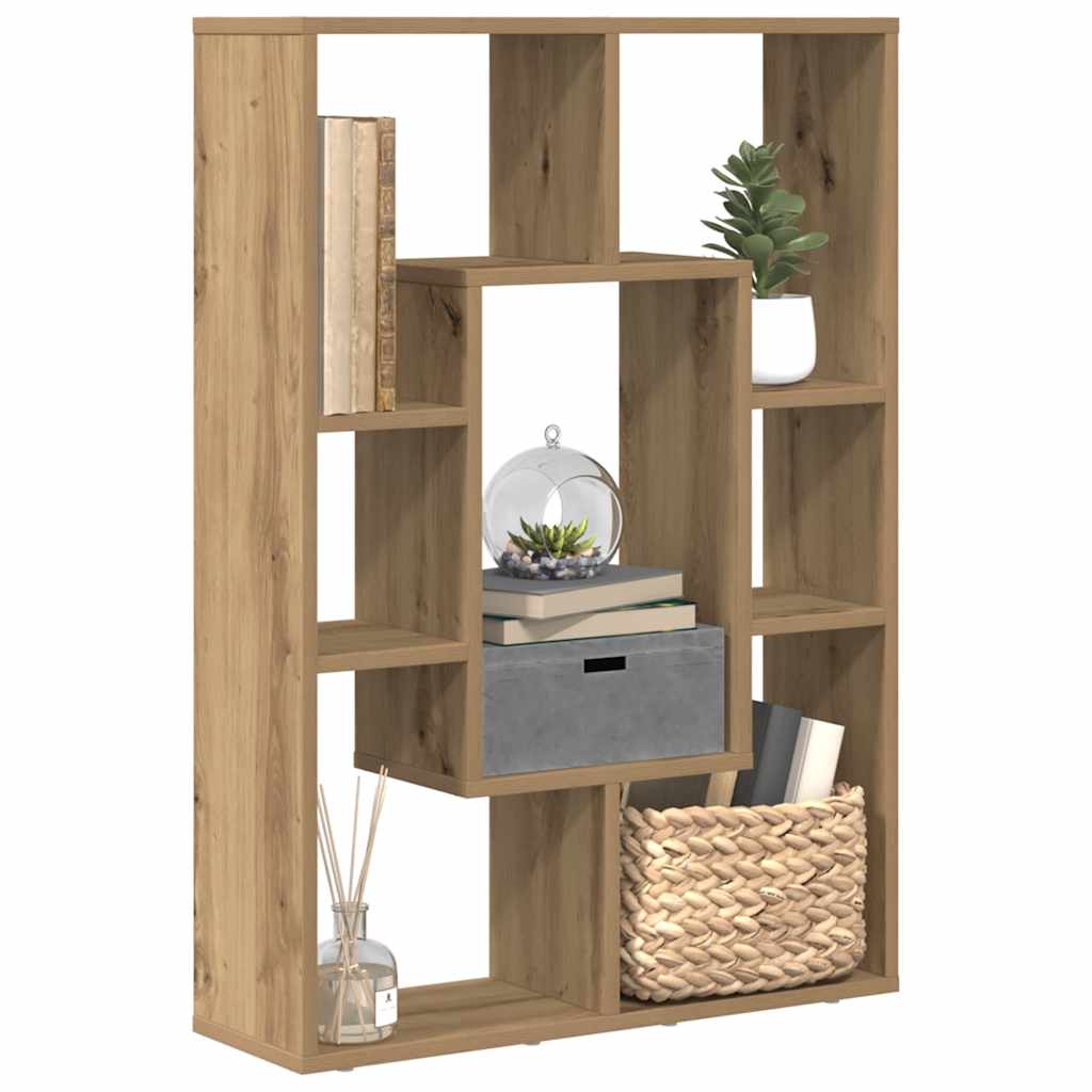 Bibliothèque chêne artisanal 63x20x90 cm bois d'ingénierie - XIOS